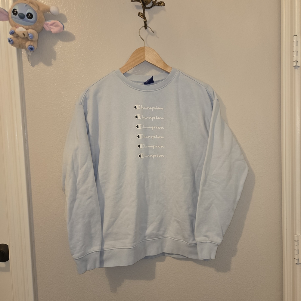 Champion Light Blue Reverse Weave Sweater